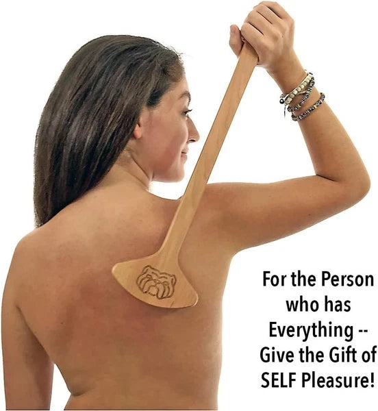 Sensational Back Scratcher - 20" Natural Wood Skin Stimulator for Itch Relief