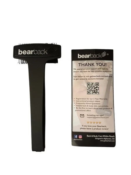 Bearback Extendable Back Scratcher Brush Black New
