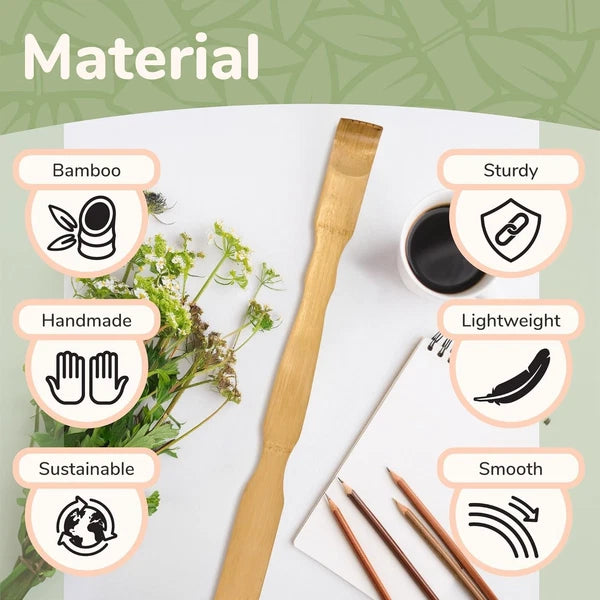 4-Piece Bamboo Back Scratcher Set: 3 Standard & 1 Travel Size for Itching Relief