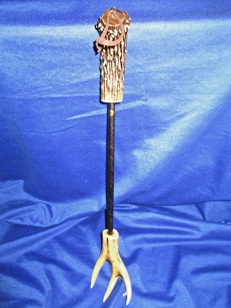 UNIQUE  LIKE ANIMAL BONES *HEAVY*  DUTY 18 INCH BACK SCRATCHER LEATHER HANGER