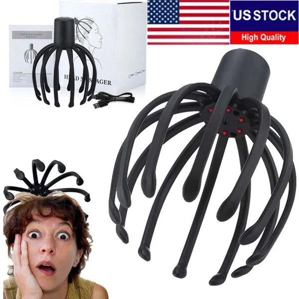 Electric Octopus Claw Scalp Massager Cordless Head Scratcher for Stress Relax US