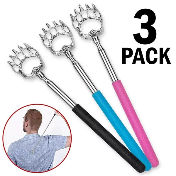 3 Pack Scratcher Back Extendable Massager Bear Claw Telescopic Metal Back Gift