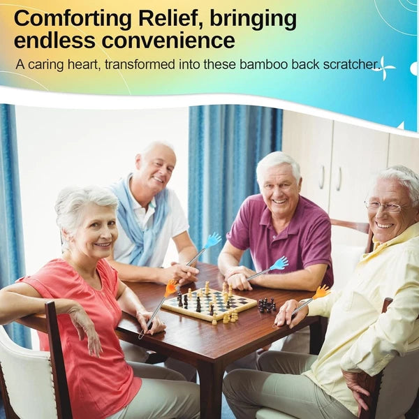 100 Durable Extendable Back Scratchers for Scalp and Body Relief - Yellow & Blue