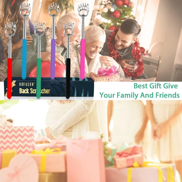 Back Scratcher Set 6 Pack Extendable Massager Gift for Dad Men Women Teens