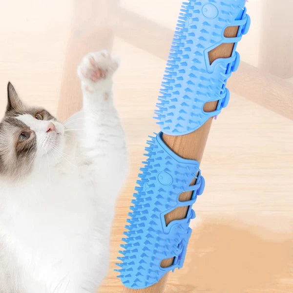1x Cat Pet Self Groomer Brush Wall Corner Grooming Massage Comb Toy Adjustable