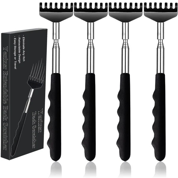 4 Pack Back Scratcher Extendable Metal Portable Back Scratcher for Men Women Adu