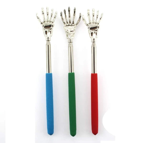 3 Pieces Skull Palm Telescopic Back Scratcher Hand Massager backslap with Rub...