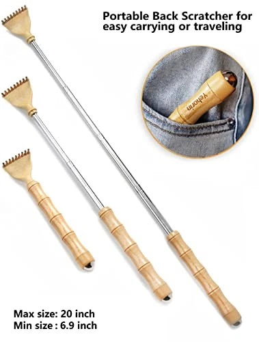 Back Scratcher Telescoping, Portable Extendable Backscratcher for Men Bamboo