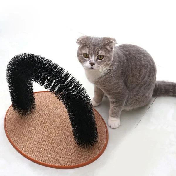 Pet Cat Arch Self Groomer Massager Groom Toys Dog Brushes Puppy Scratcher Toys
