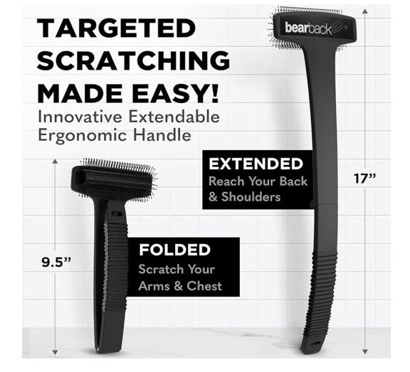 BEARBACK  Extendable Back & Body Scratcher~Ergonomic Handle~Gentle on Skin~NEW