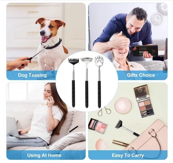 3 Pack Different Back Scratcher Metal Portable Telescoping Back scratchers