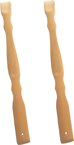 2Pcs Wooden Bamboo Back Scratcher Long Handle Itch Relief Finger-Like Scratchers