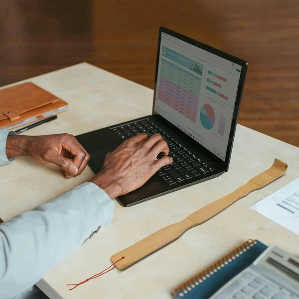 4-Piece Bamboo Back Scratcher Set: 3 Standard & 1 Travel Size for Itching Relief
