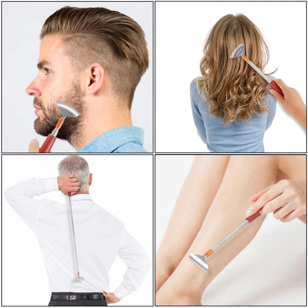 Back Scratcher with 2Pcs Wide Detachable Heads, Telescopic Back Scratcher for...