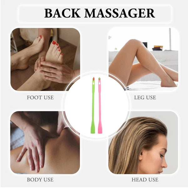 2 Pcs Itch Rake Massager Collapsible Back Scratcher Telescoping Travel