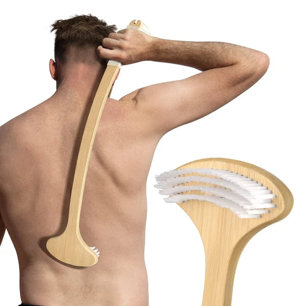 22" Oversized Back Scratcher, Bamboo Body Scratcher for Men and Women, Curved