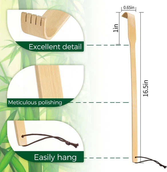 Natural Bamboo Back Scratcher Set - Thoughtful Gift for Instant Itch Relief
