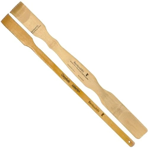 2 - 17.5" Combination Bamboo Back Scratcher Shoe Horn Backscratcher Shoehorn