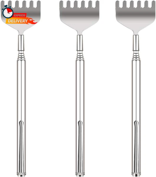 Extendable Back Scratcher for Men 3 Pack Portable Telescopic Metal Back Scratche