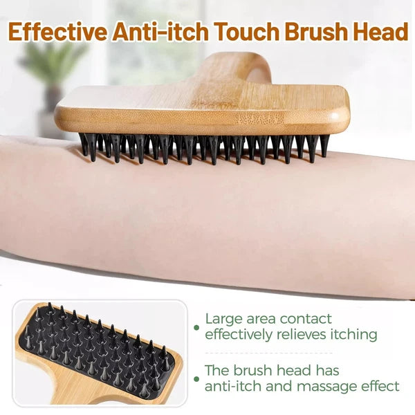 NURENDER 22'' Bamboo Back Scratcher with Extra Long Handle 2 in 1 Back Massag...