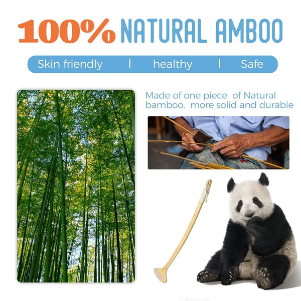 22" Oversized Back Scratcher, Bamboo Body Scratcher for Men and Women, Curved