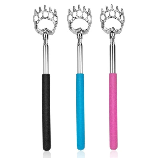 3-Colors Bear Claw Telescopic Metal Extendable Back Scratcher Back Massager Gift