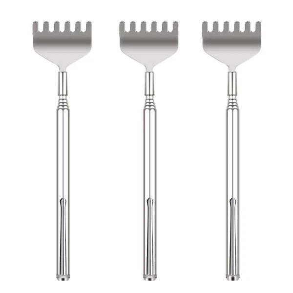 Telescopic Back Scratcher Set - 3 Pack Metal Hand Massagers for Gifts