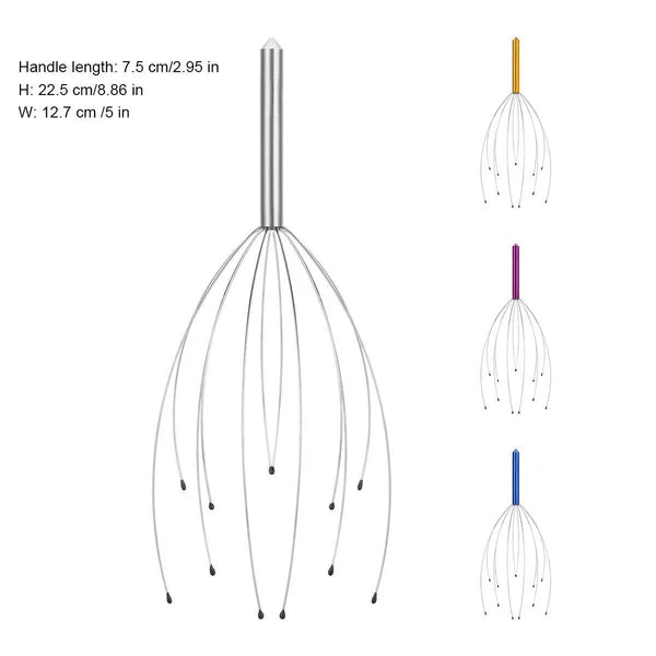 4Pk Handheld Scalp Massager Head Scratcher for Deep Relaxation Hair Stimulation