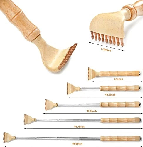 Back Scratcher Telescoping, Portable Extendable Backscratcher for Men Bamboo
