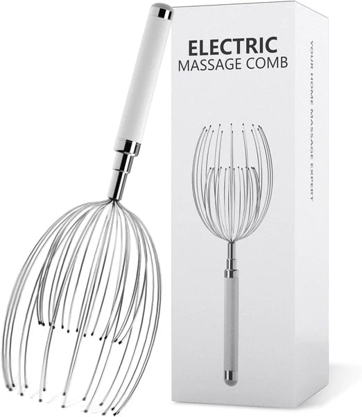 Electric Scalp Massager with 20 Metal Fingers - Head Scratcher Tool