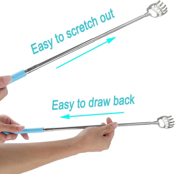 Blue Bear Claw Telescopic Back Scratcher with Durable Grip - Gift Ready