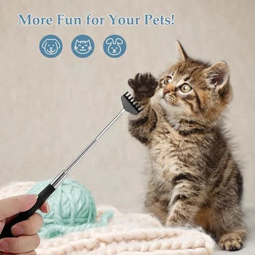 3 Pack Extendable Telescoping Back Scratcher with Rubber Handles