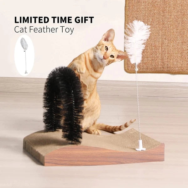 Cat Grooming Massager and Scratcher for Kittens and Small Dogs