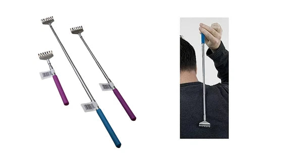 6 Pack Telescopic Back Scratcher – Extends 8" to 26.75", Compact & Lightweight