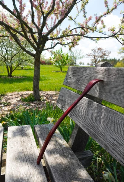 Oversized Wooden Back Scratcher: 18 Extended Curved Handle for Better Reach,