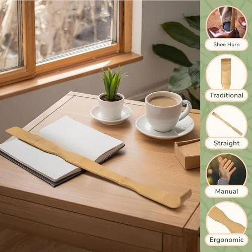 2 - 17.5" Combination Bamboo Back Scratcher Shoe Horn Backscratcher Shoehorn