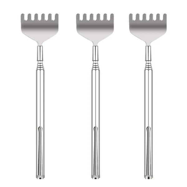"YIMICOO Extendable Back Scratcher for Men 3 Pack Portable Telescopic Metal B