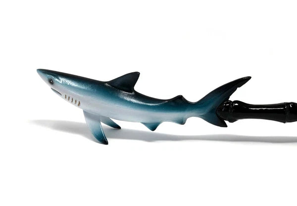 Hand Painted 18" Backscratcher Back Scratcher Blue Shark Fish 422B