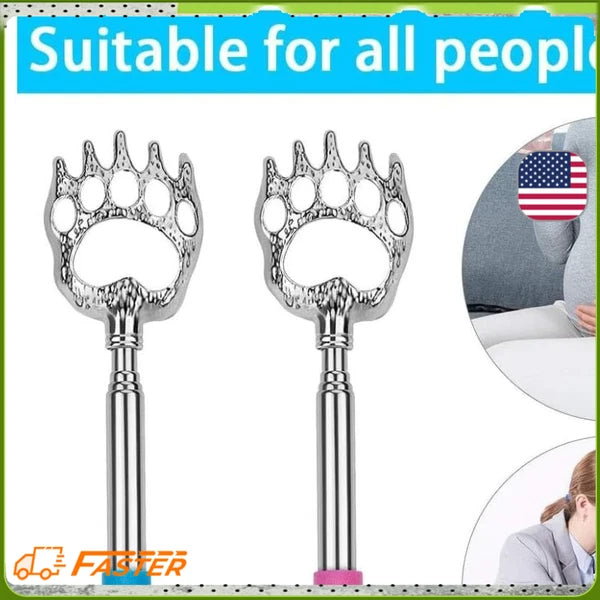 Metal Back Scratcher Back Extendable Massager Bear Claw Telescopic 3 Pack