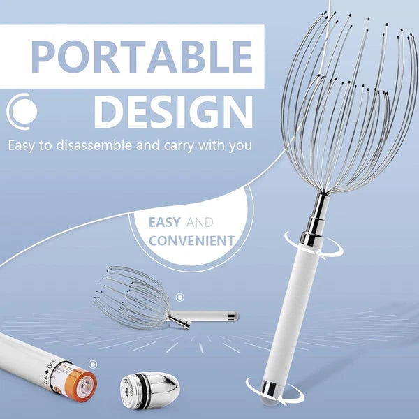 Electric Scalp Massager with 20 Fingers, Waterproof Head Scratcher