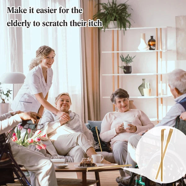 50 Pcs Bamboo Back Scratcher Bulk Traditional Manual Back Massager Wooden Lon