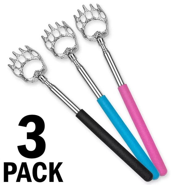 3 Pack Scratcher Back Extendable Massager Bear Claw Telescopic Metal Back Gift