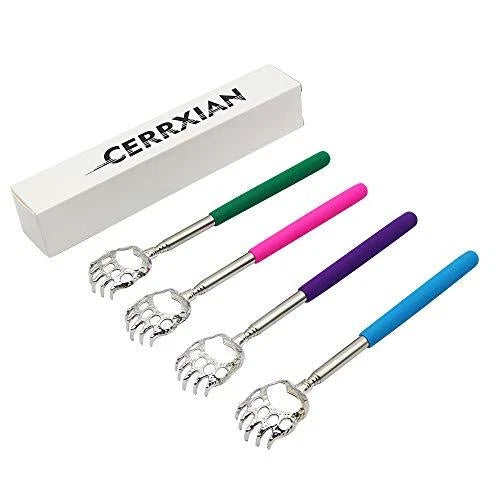 4Pack Extendable Bear Claw Telescoping Back Scratcher Metal Retractable Massager