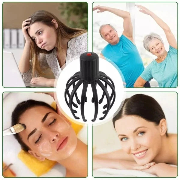 Electric Octopus Claw Scalp Massager Cordless Head Scratcher for Stress Relax US