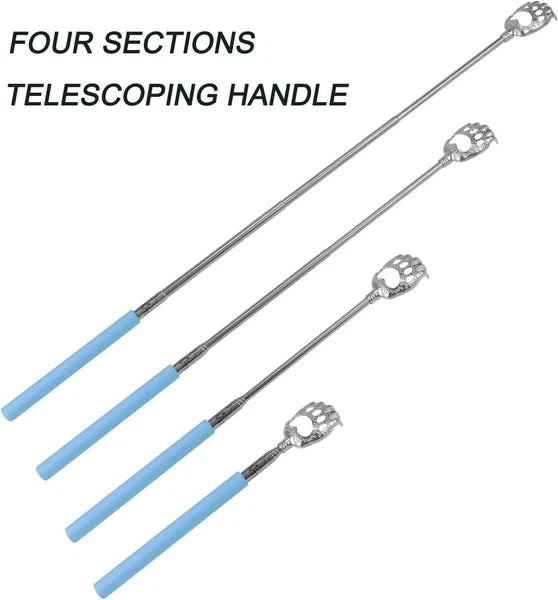 Blue Bear Claw Telescopic Back Scratcher with Durable Grip - Gift Ready