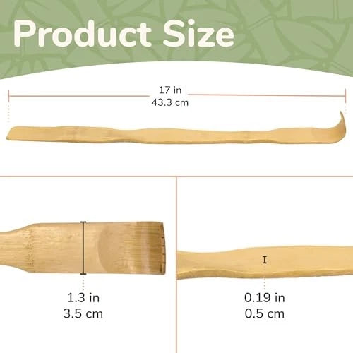 2 - 17.5" Combination Bamboo Back Scratcher Shoe Horn Backscratcher Shoehorn