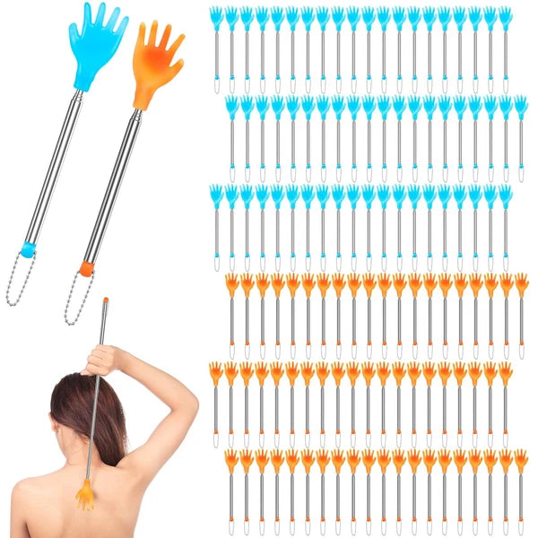 100 Pcs Extendable Back Scratcher Bulk Hand Shaped Retractable Scratcher Tele...