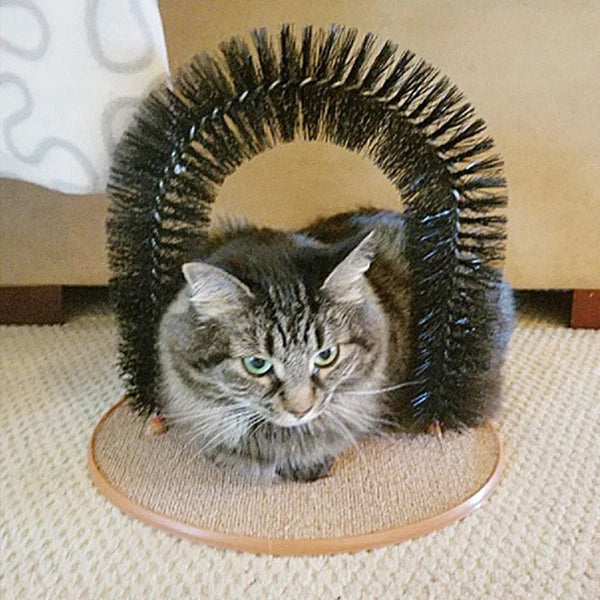 Pet Cat Arch Self Groomer Massager Groom Toys Dog Brushes Puppy Scratcher Toys