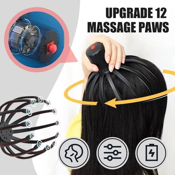 Electric Octopus Claw Scalp Massager Cordless Head Scratcher for Stress Relax US