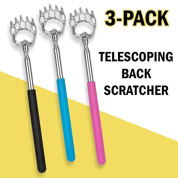 3pcs Bear Claw Telescopic Metal Extendable Back Scratcher Back Massager Gift